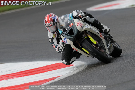 2010-05-08 Monza 0367 - La Roggia - Supersport - Free Practice - Jason DiSalvo - Triumph Daytona 675
